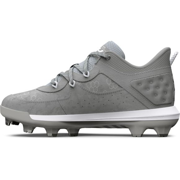 Under Armour Boys Harper 8 TPU JR Baseball Gray White Size 2.5 US - Picture 1 of 1